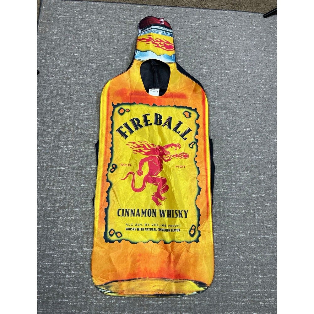 Fireball Cinnamon Whisky Bottle Complete Outfit Costume Halloween adult one size